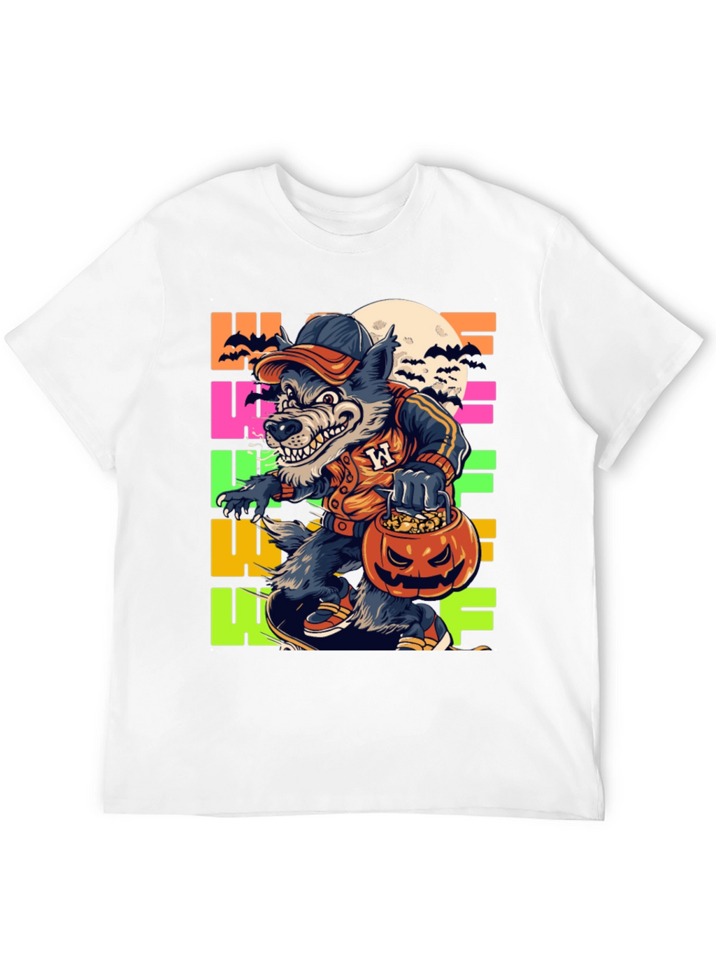 Halloween Wolf T-Shirt - Fun Graphic Tee