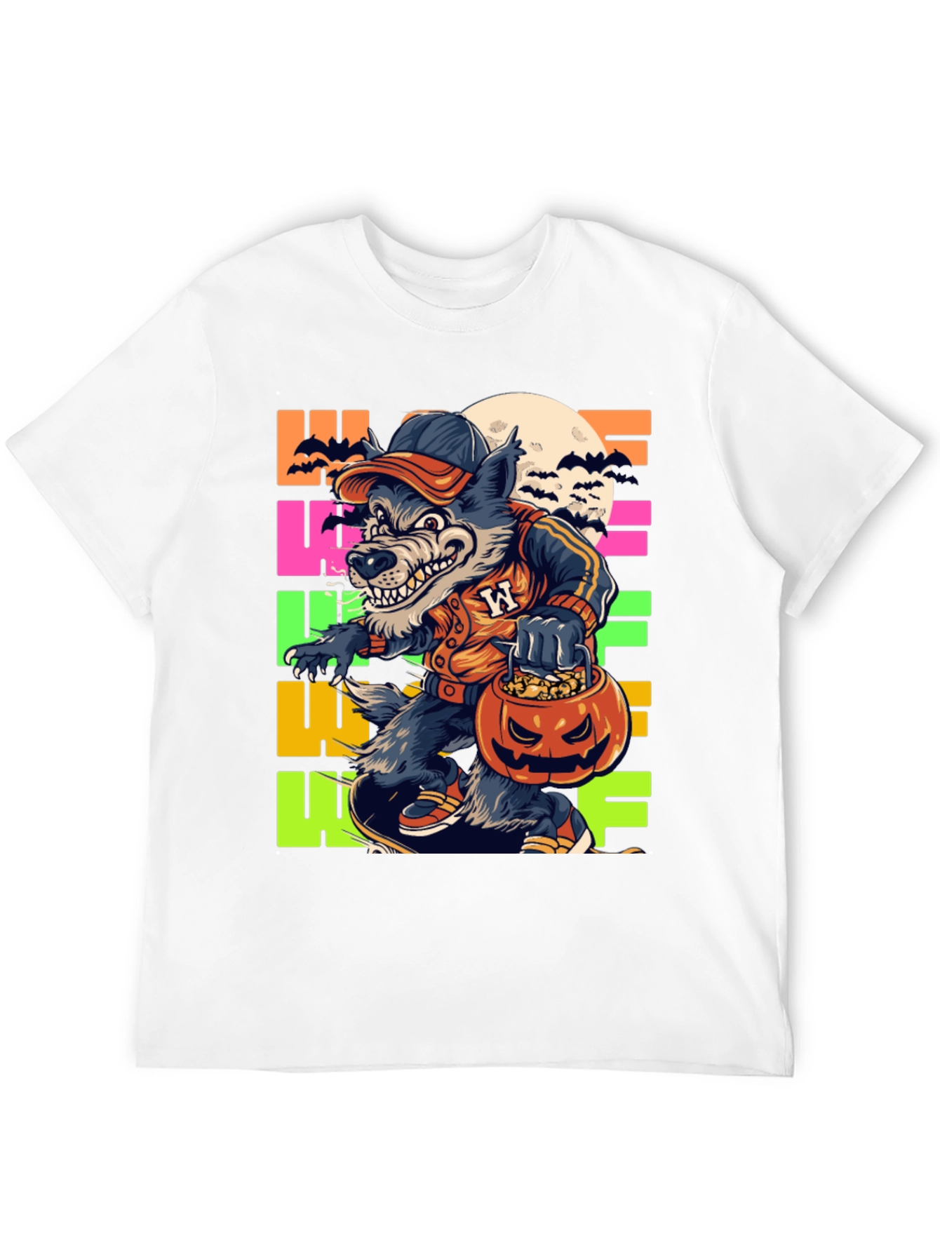 Halloween Wolf T-Shirt - Fun Graphic Tee