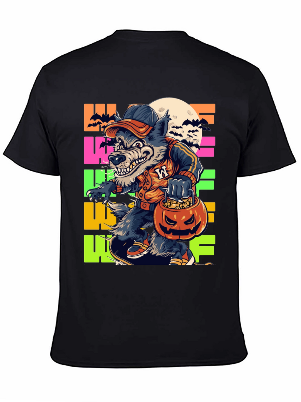 Halloween Wolf T-Shirt - Fun Graphic Tee