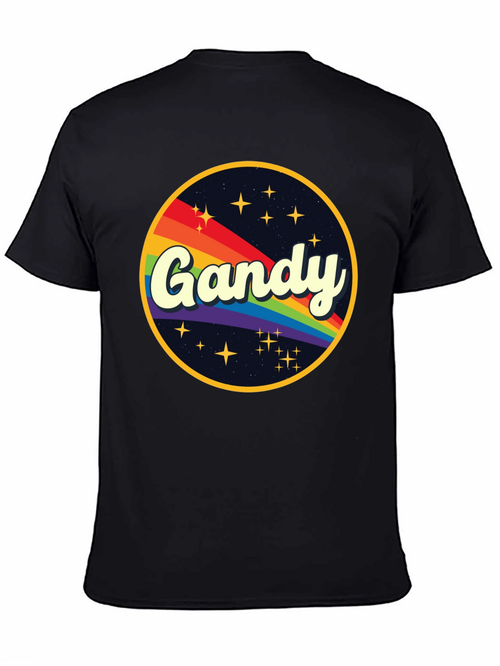 Retro Gandy Rainbow Graphic T-Shirt