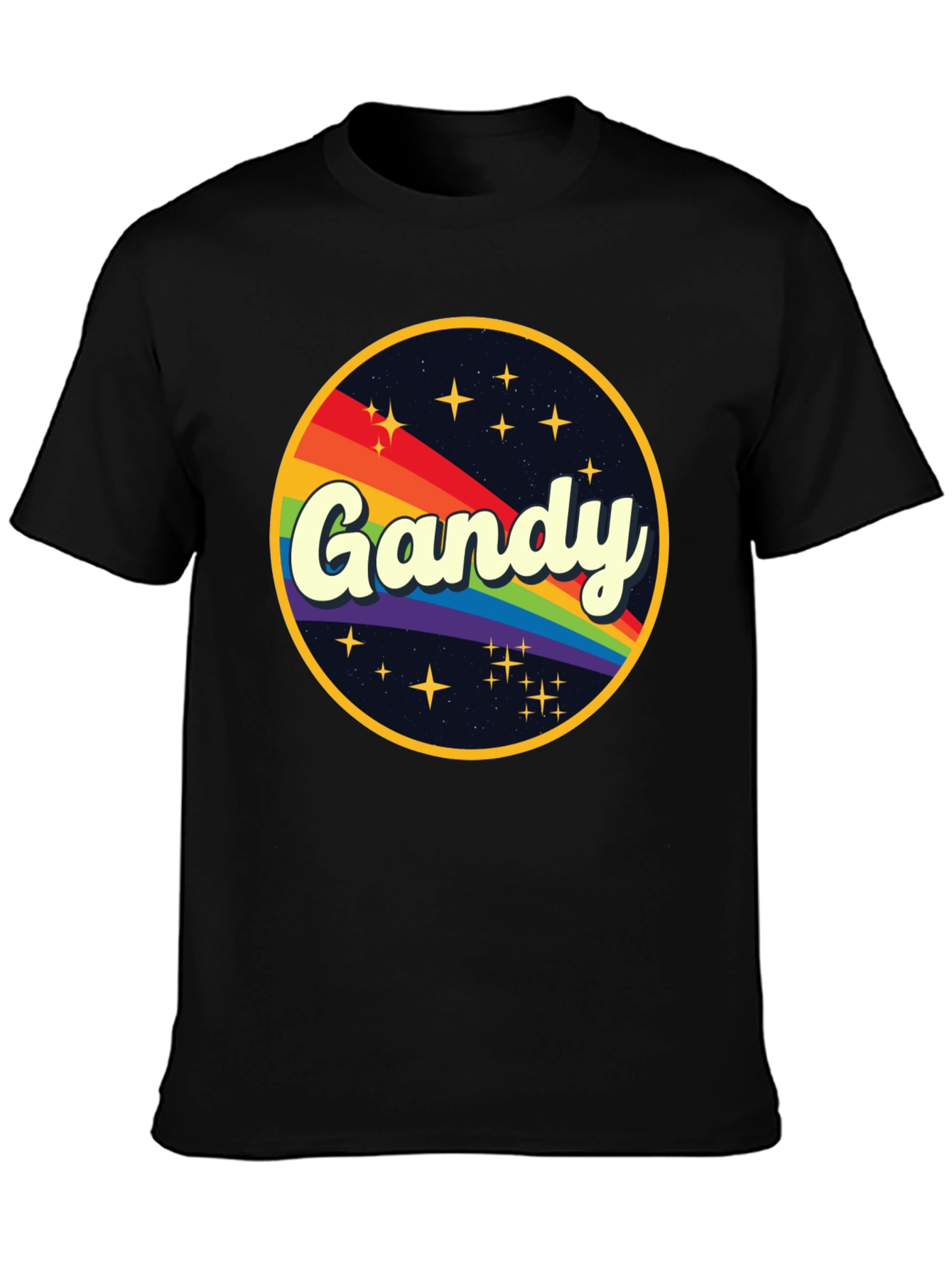 Retro Gandy Rainbow Graphic T-Shirt