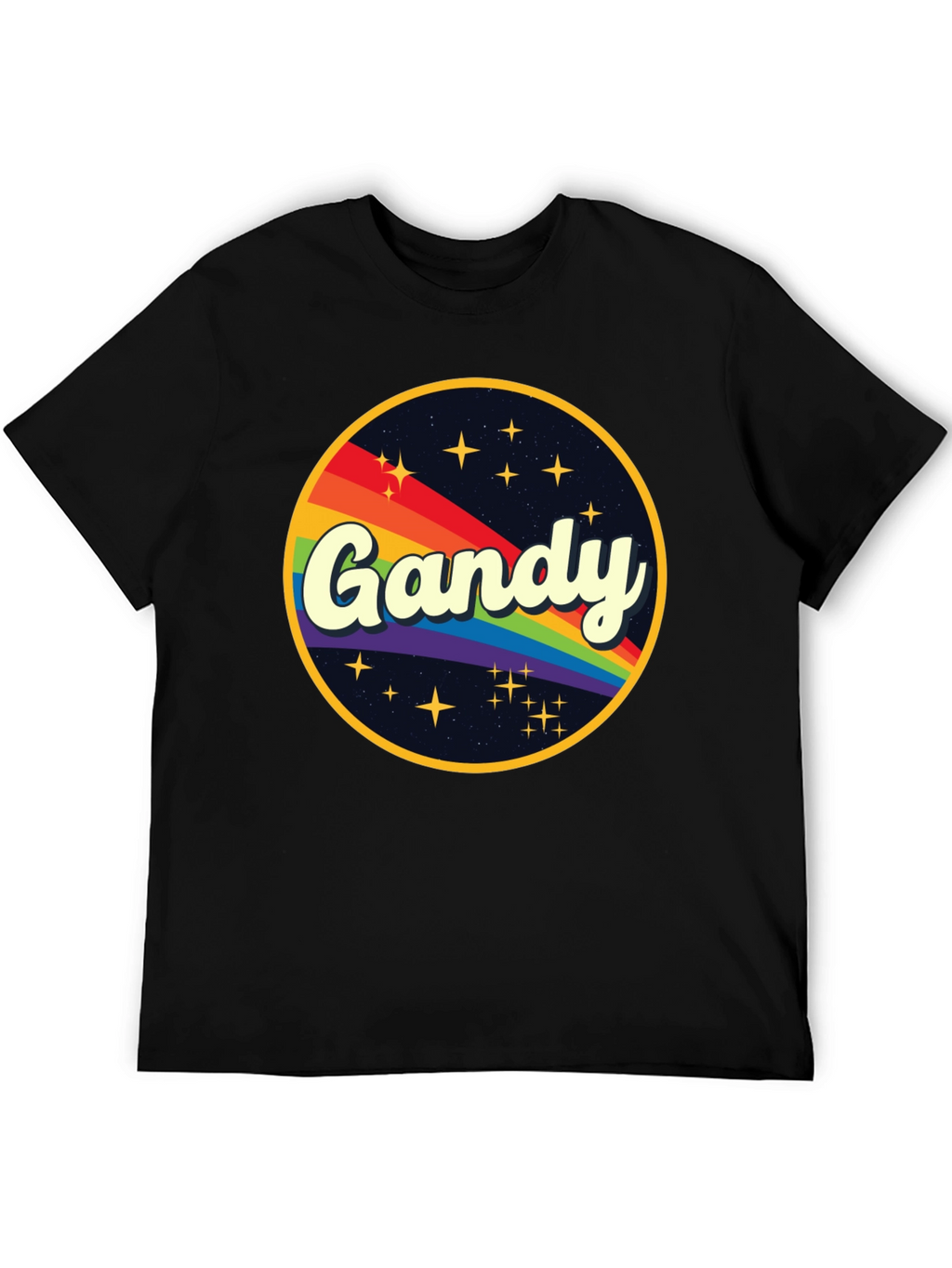Retro Gandy Rainbow Graphic T-Shirt