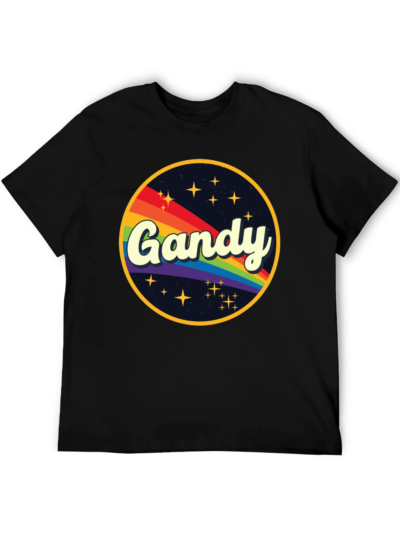 Retro Gandy Rainbow Graphic T-Shirt