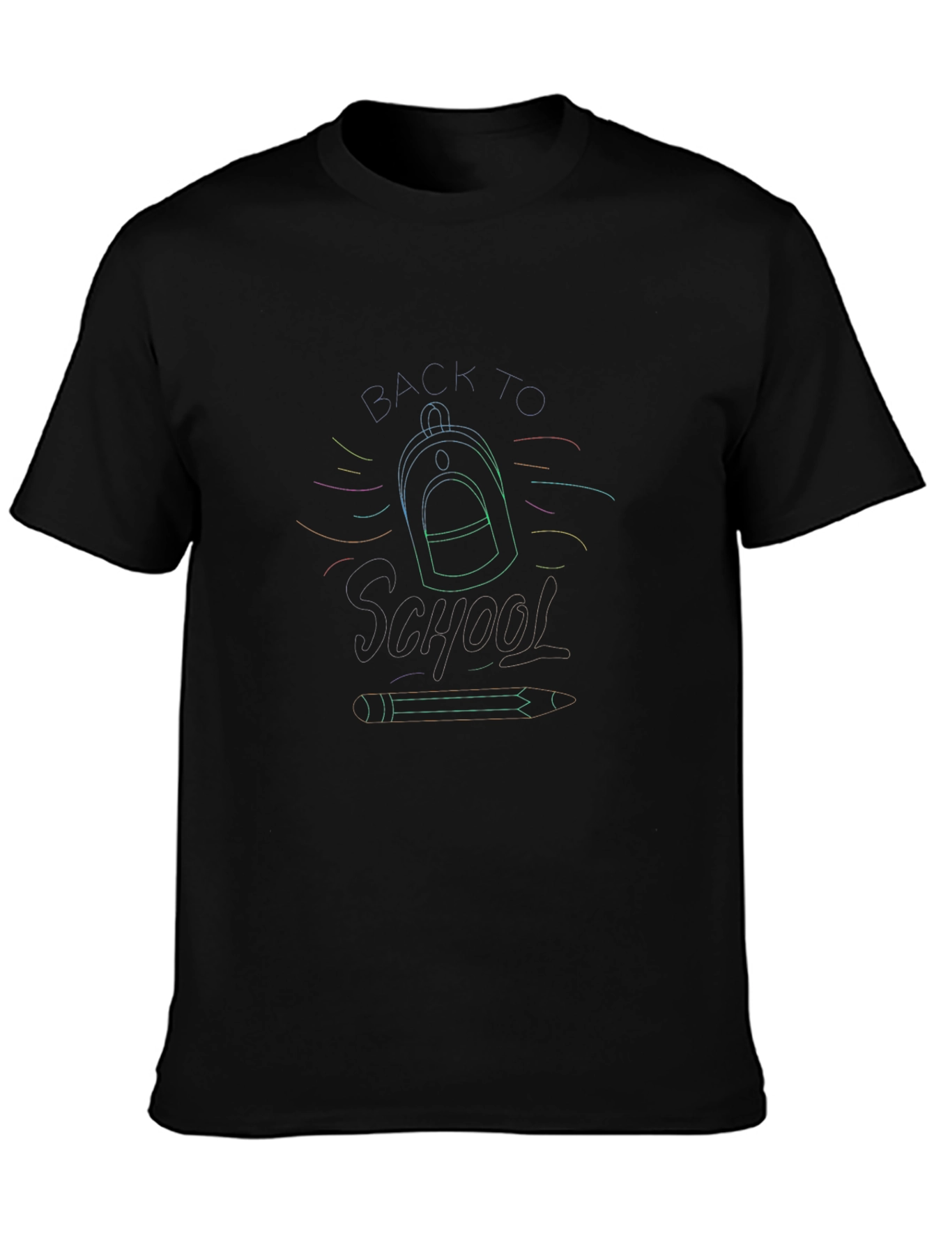 Back to School Graphic Black T-Shirt