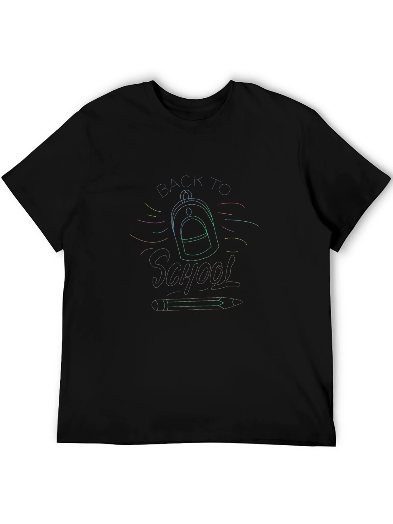 Back to School Graphic Black T-Shirt