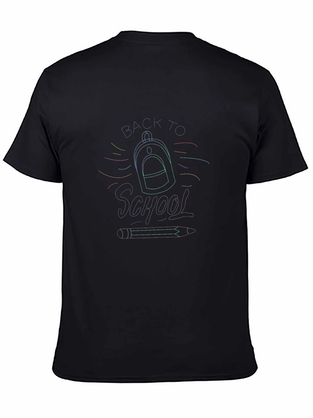 Back to School Graphic Black T-Shirt