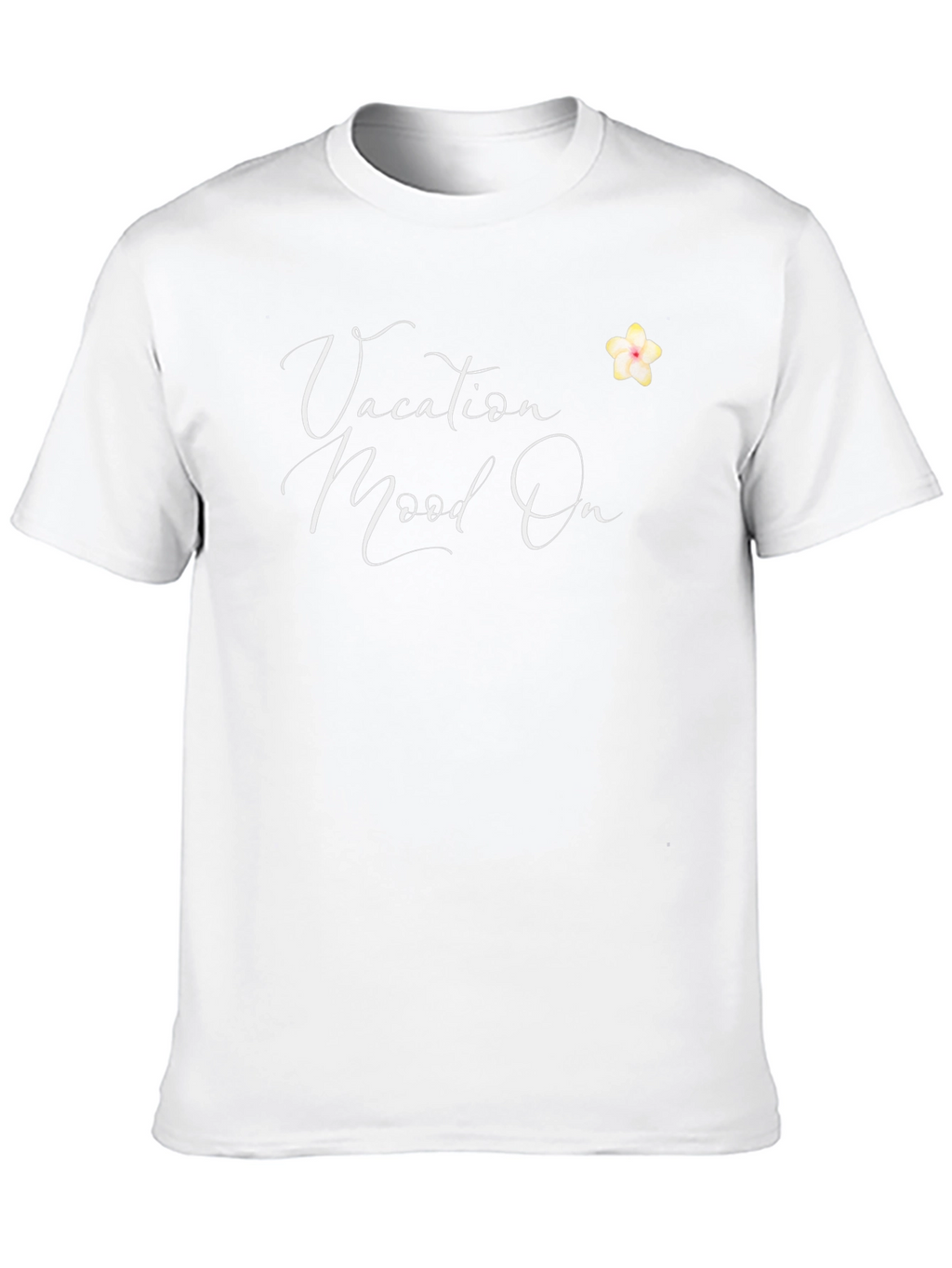 Vacation Mood On T-Shirt - Casual Black Tee