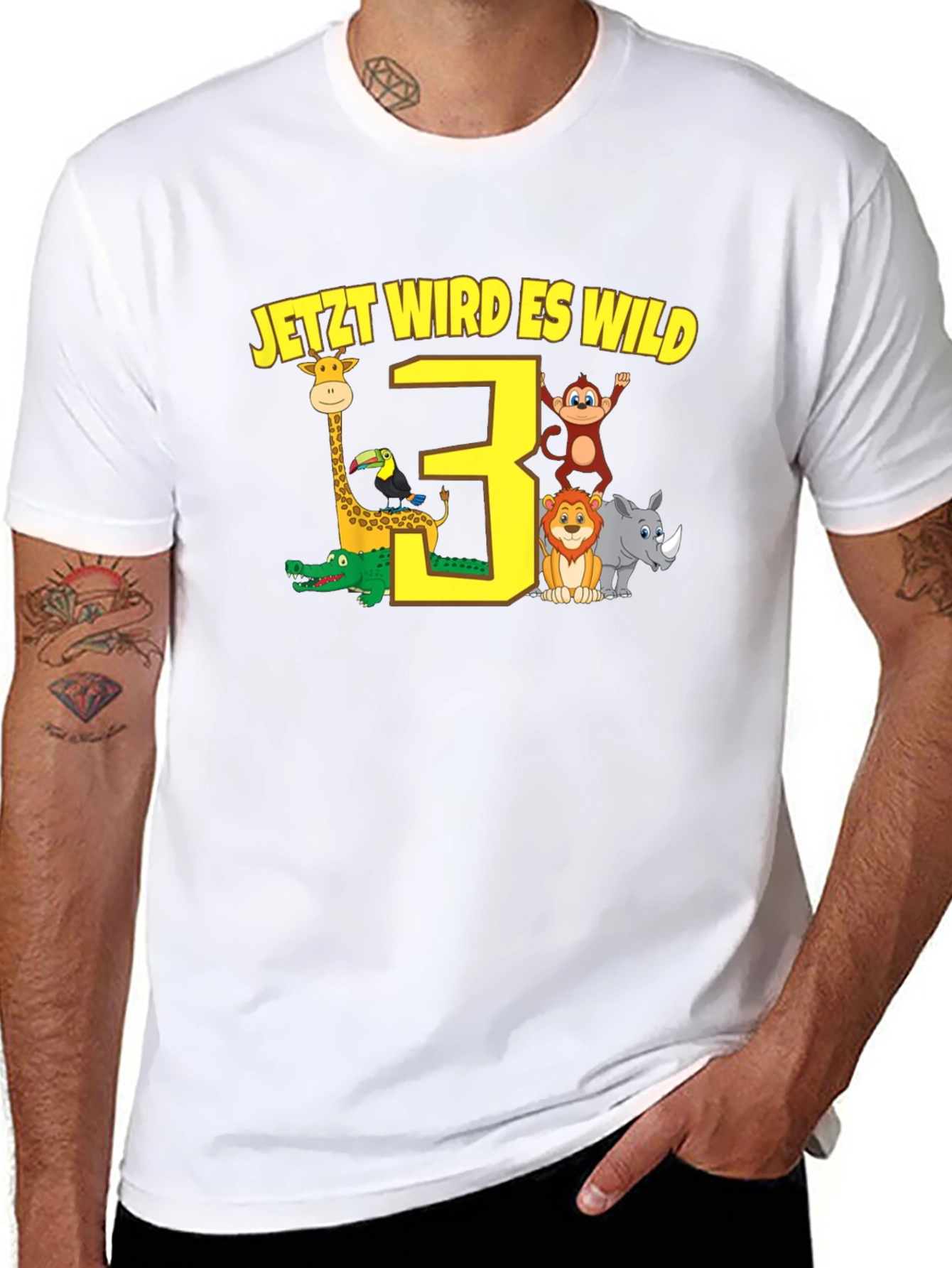 3rd Birthday Safari T-Shirt - Jetzt Wird Es Wild!