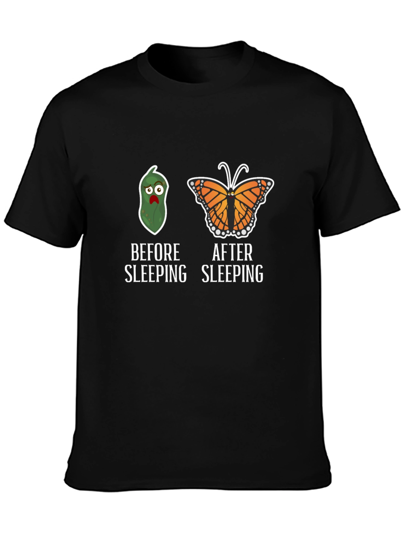Before & After Sleeping Graphic Tee - Funny & Comfy