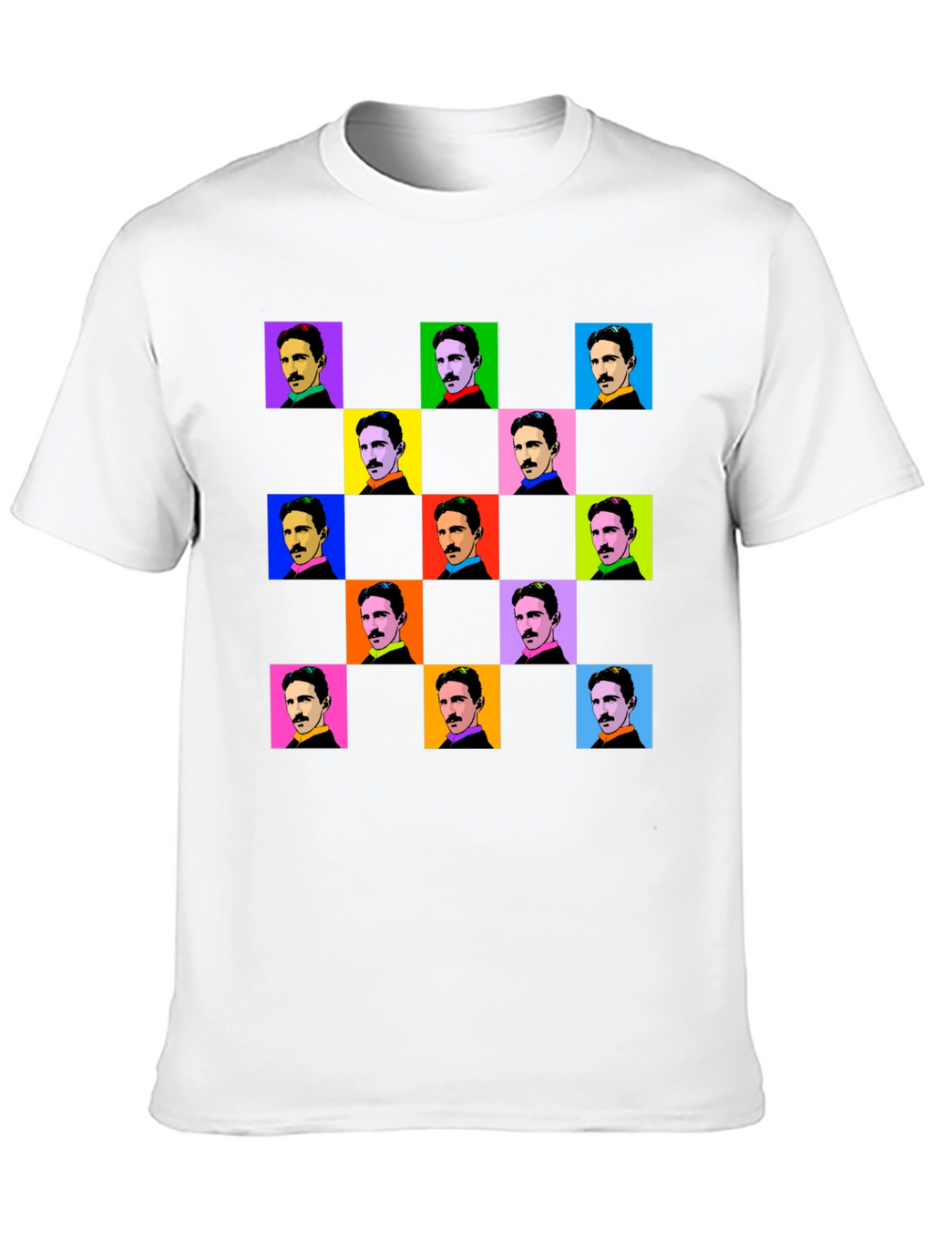 Nikola Tesla Pop Art T-Shirt - Black