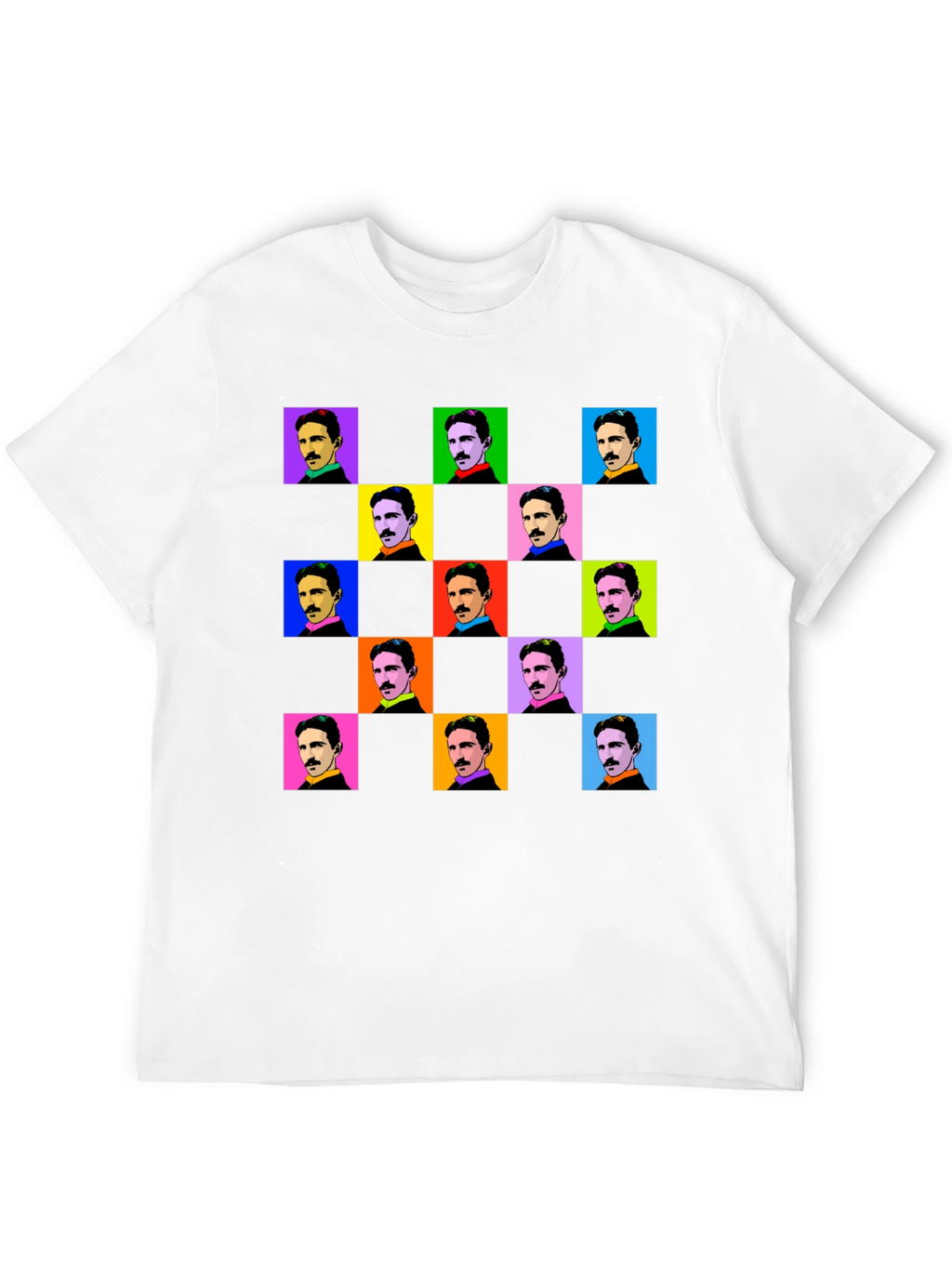 Nikola Tesla Pop Art T-Shirt - Black