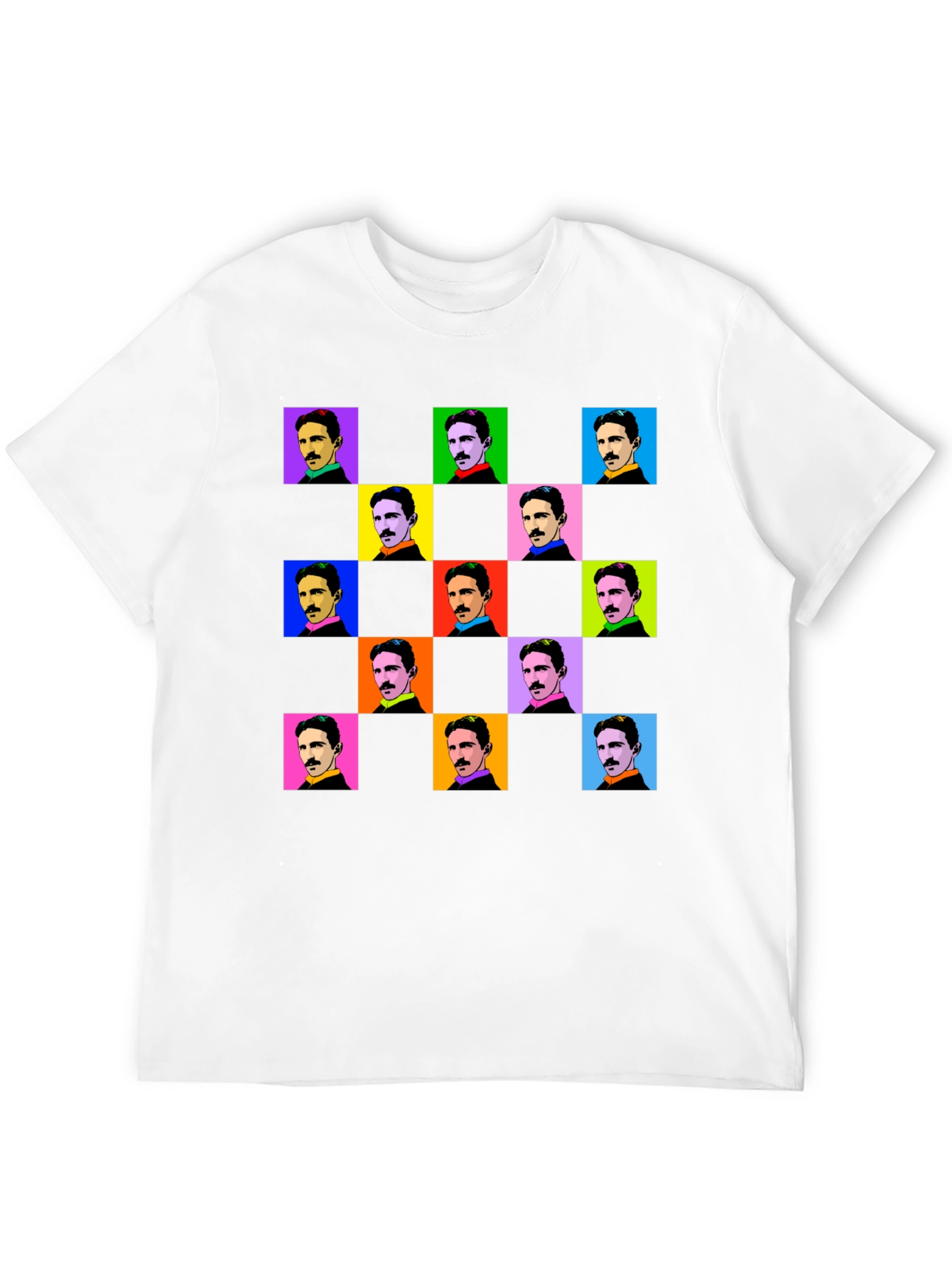 Nikola Tesla Pop Art T-Shirt - Black