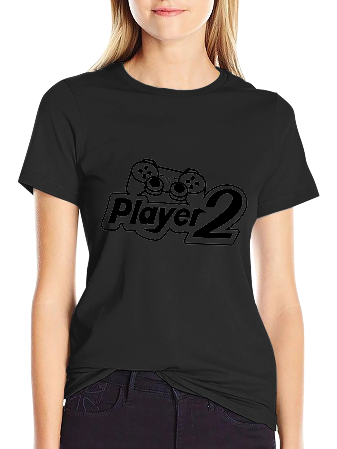 Player 2 Black T-Shirt - Gamer Style