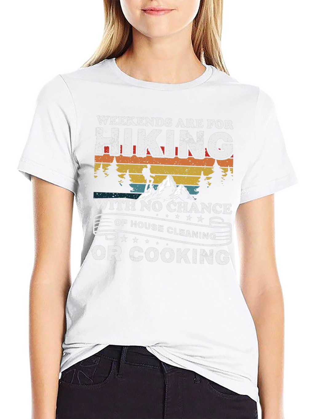 Hiking Weekends Black Graphic Tee