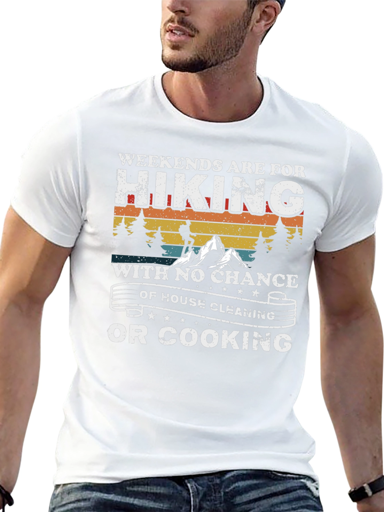 Hiking Weekends Black Graphic Tee