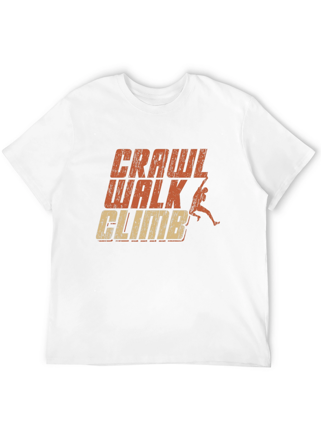 Crawl Walk Climb Graphic Tee - Black Cotton T-Shirt