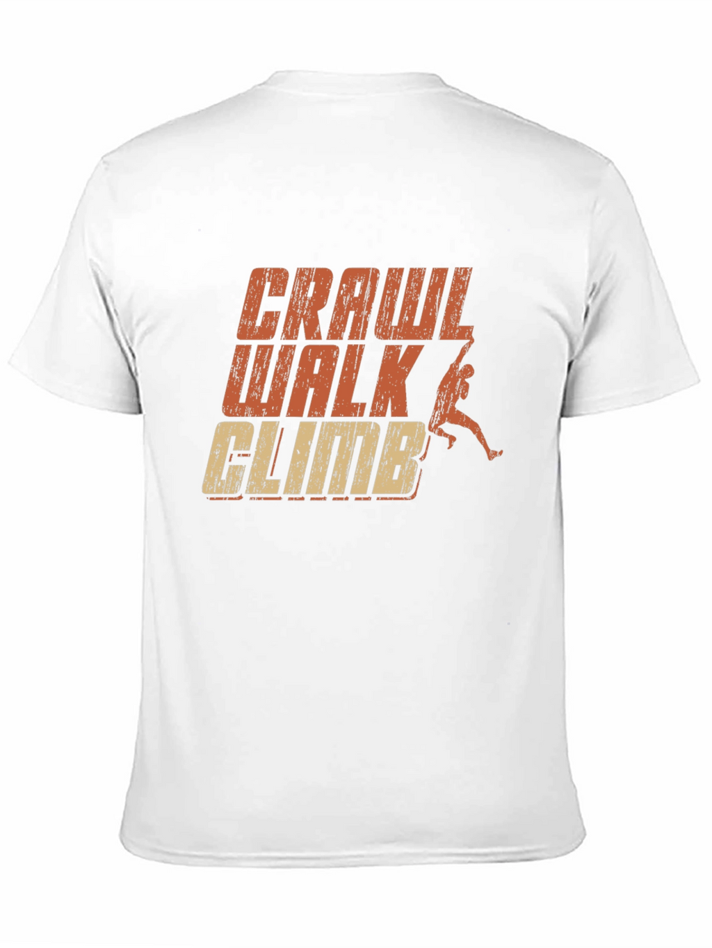 Crawl Walk Climb Graphic Tee - Black Cotton T-Shirt