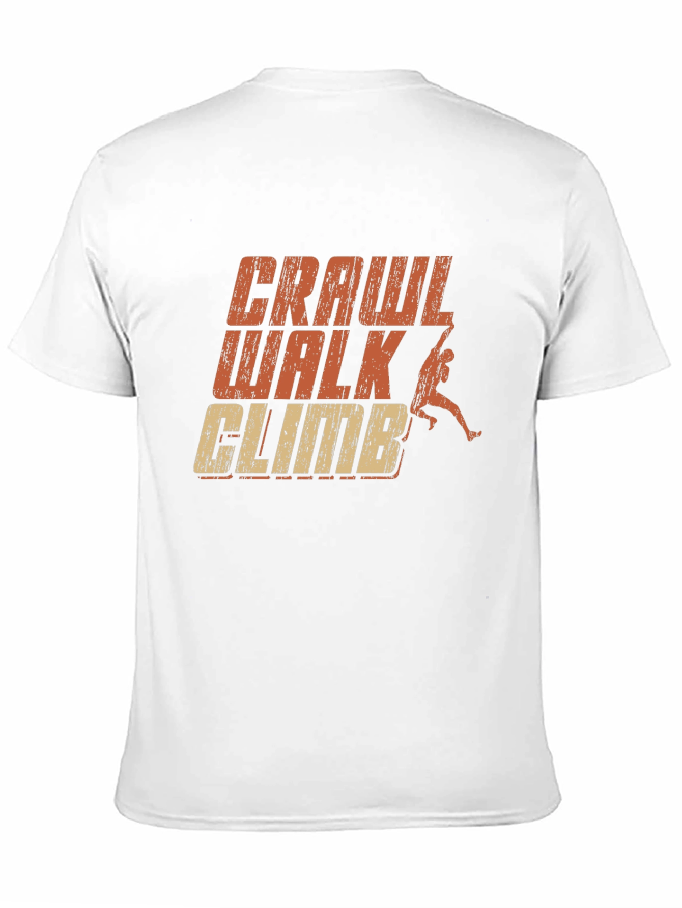 Crawl Walk Climb Graphic Tee - Black Cotton T-Shirt
