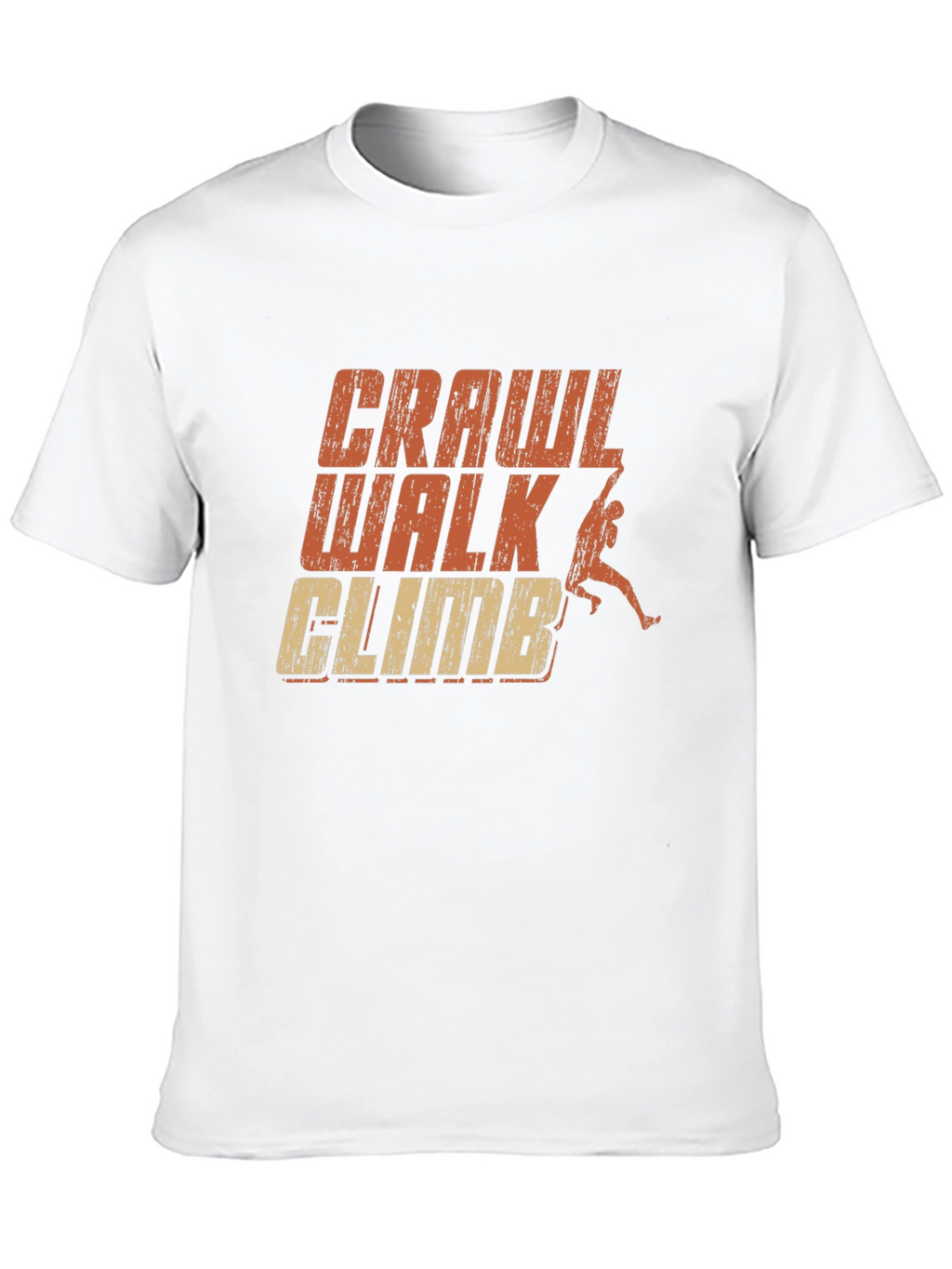 Crawl Walk Climb Graphic Tee - Black Cotton T-Shirt