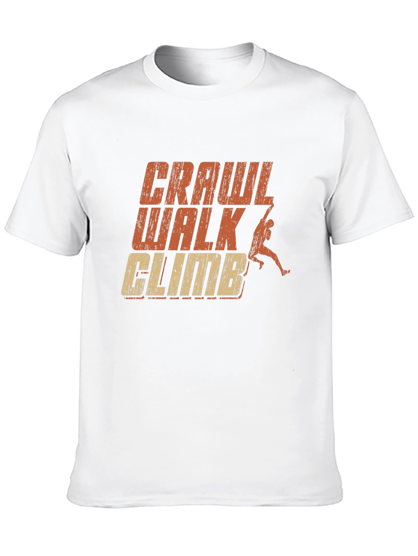 Crawl Walk Climb Graphic Tee - Black Cotton T-Shirt