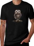 Owl Graphic Print T-Shirt - Really? Sarcastic Tee