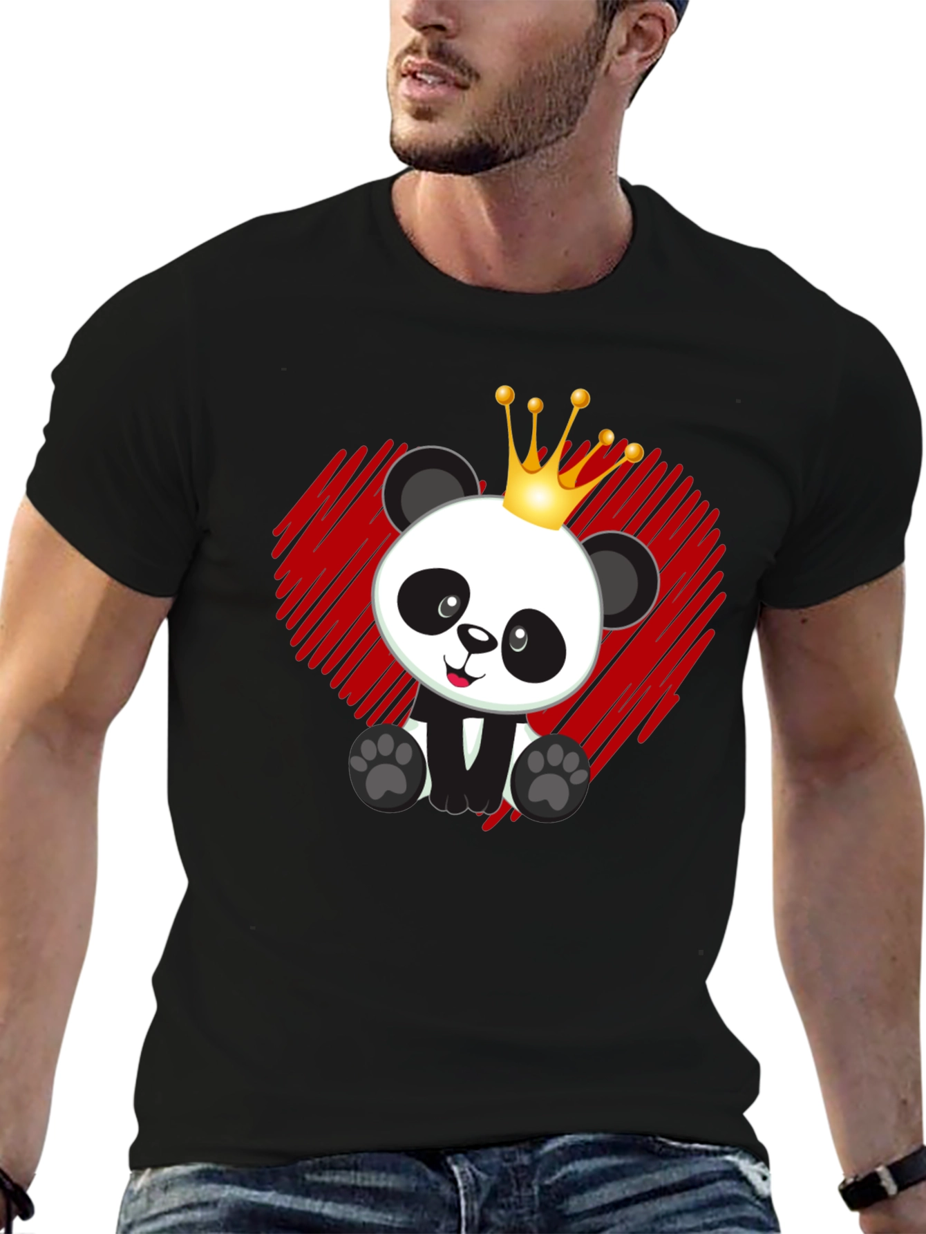 Panda King T-Shirt - Cute Bear Graphic Tee