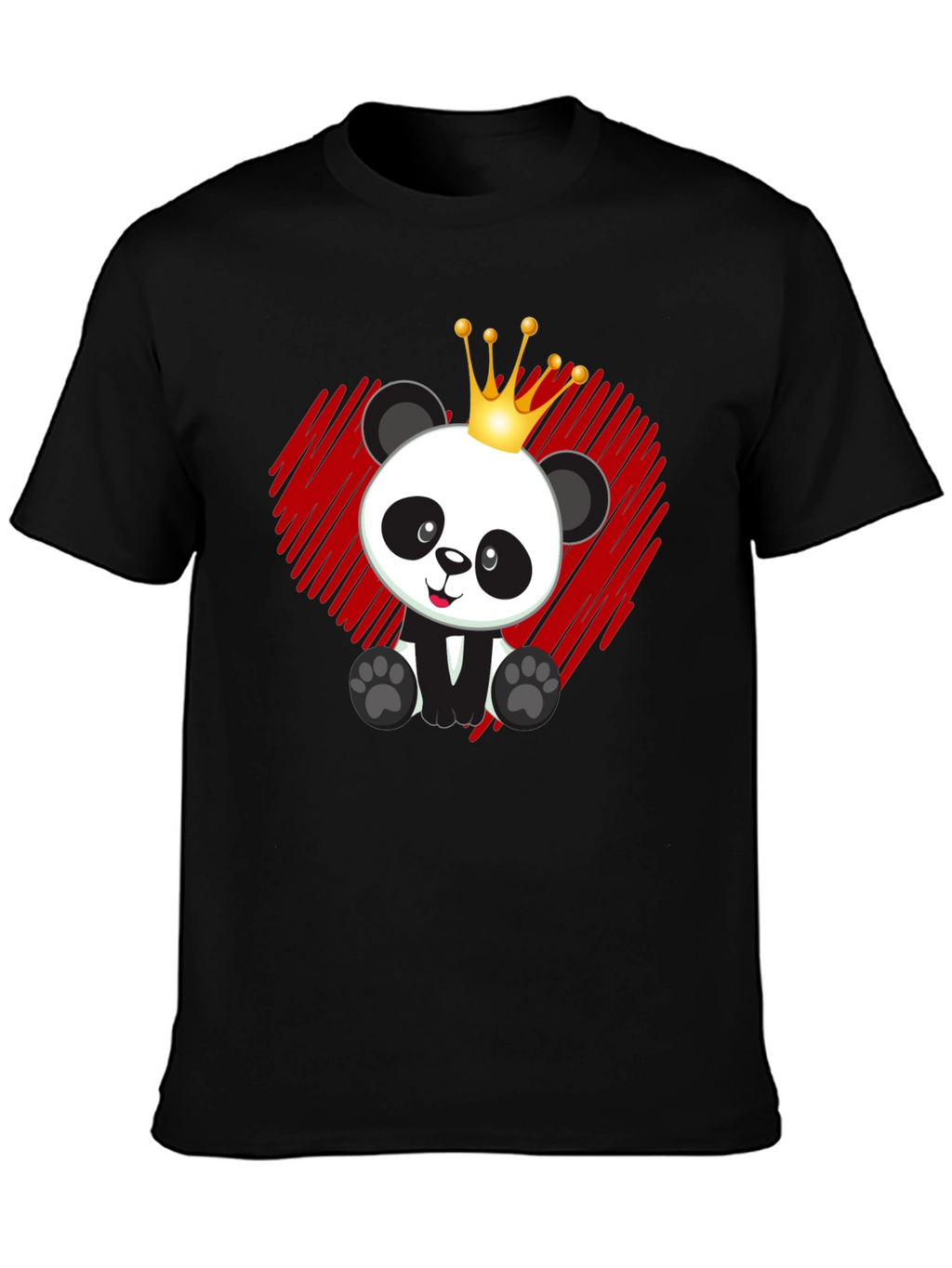 Panda King T-Shirt - Cute Bear Graphic Tee
