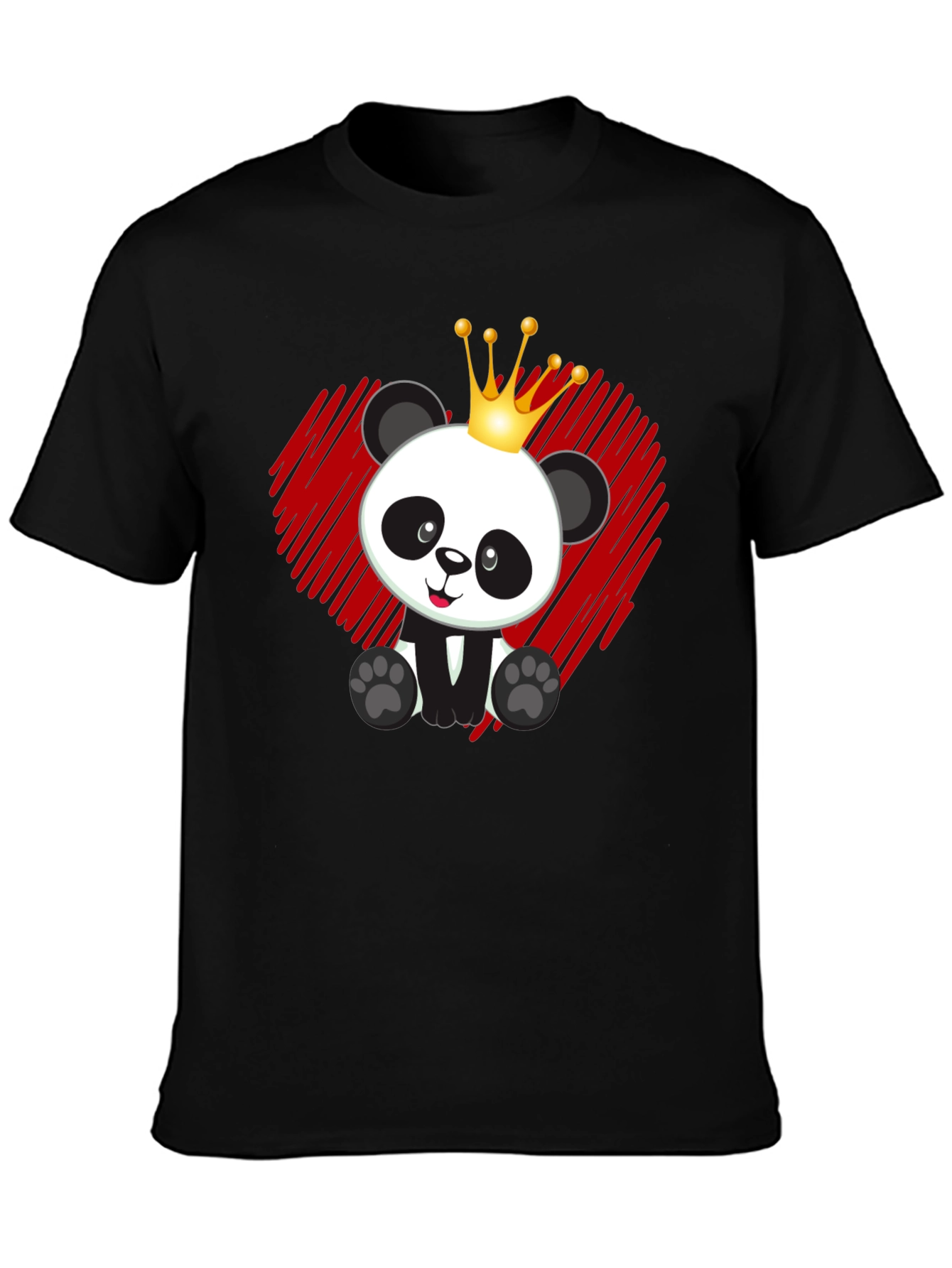 Panda King T-Shirt - Cute Bear Graphic Tee
