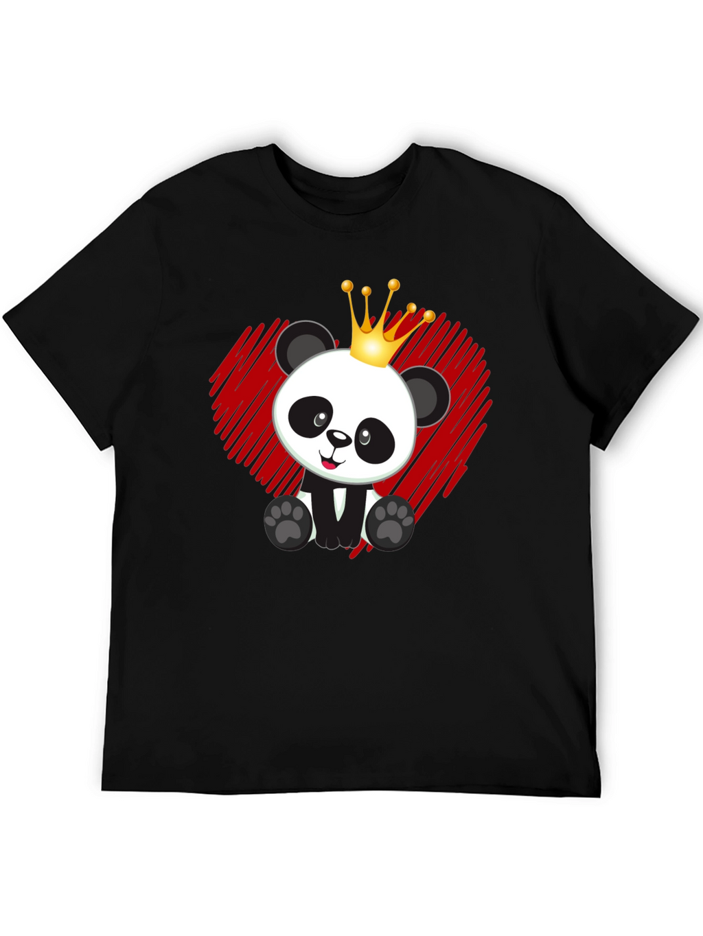 Panda King T-Shirt - Cute Bear Graphic Tee
