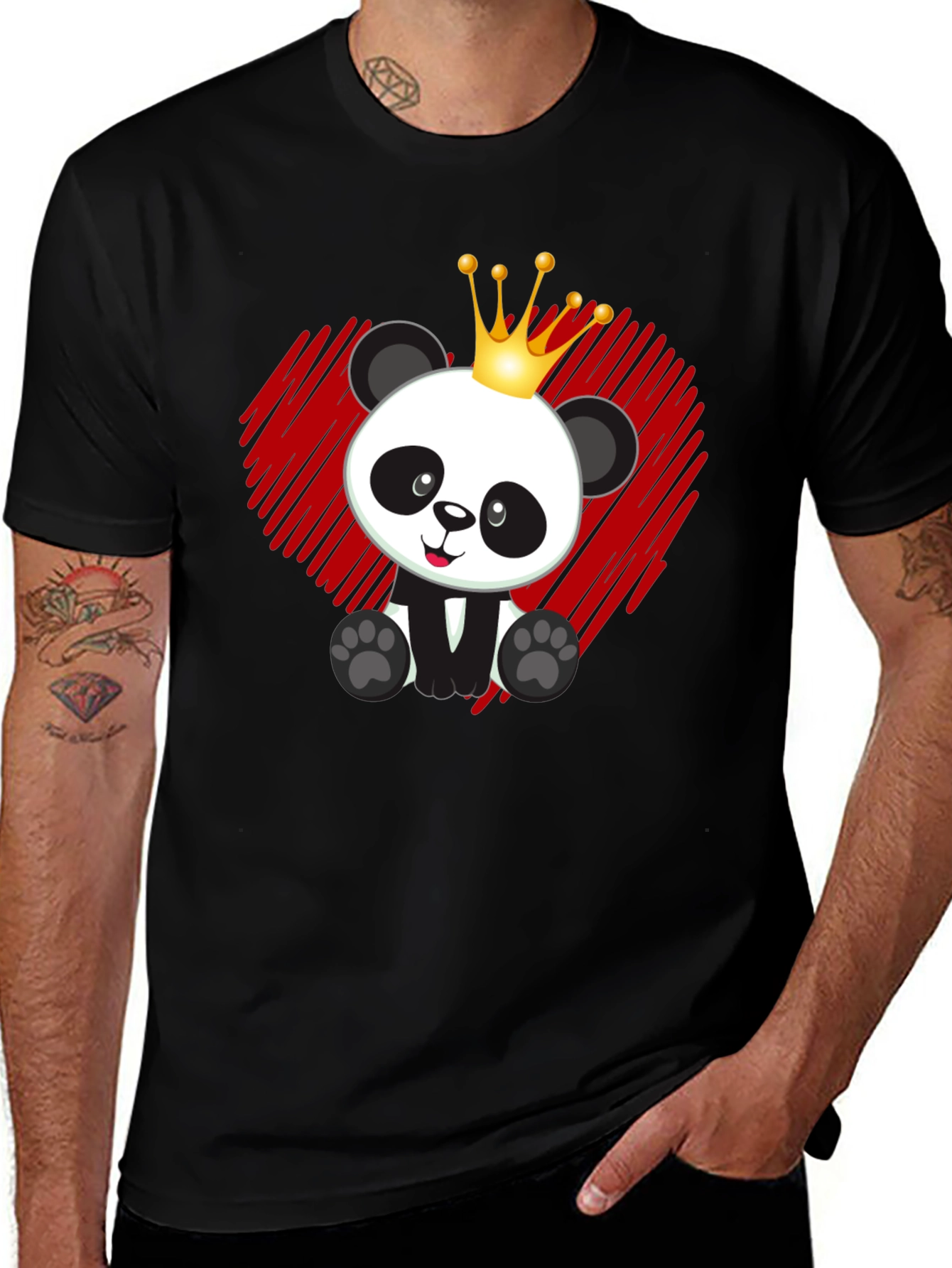 Panda King T-Shirt - Cute Bear Graphic Tee