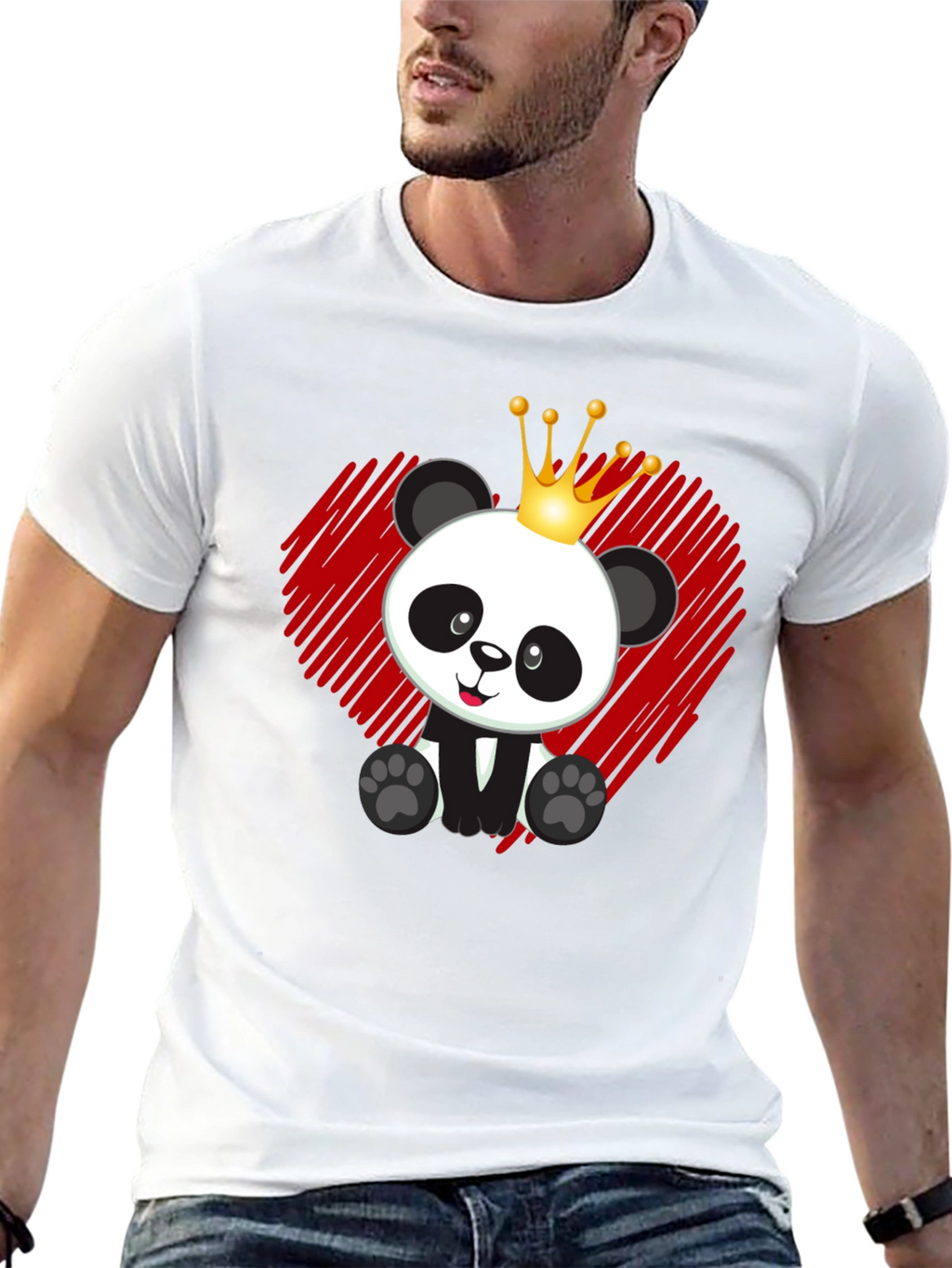 Panda King T-Shirt - Cute Bear Graphic Tee