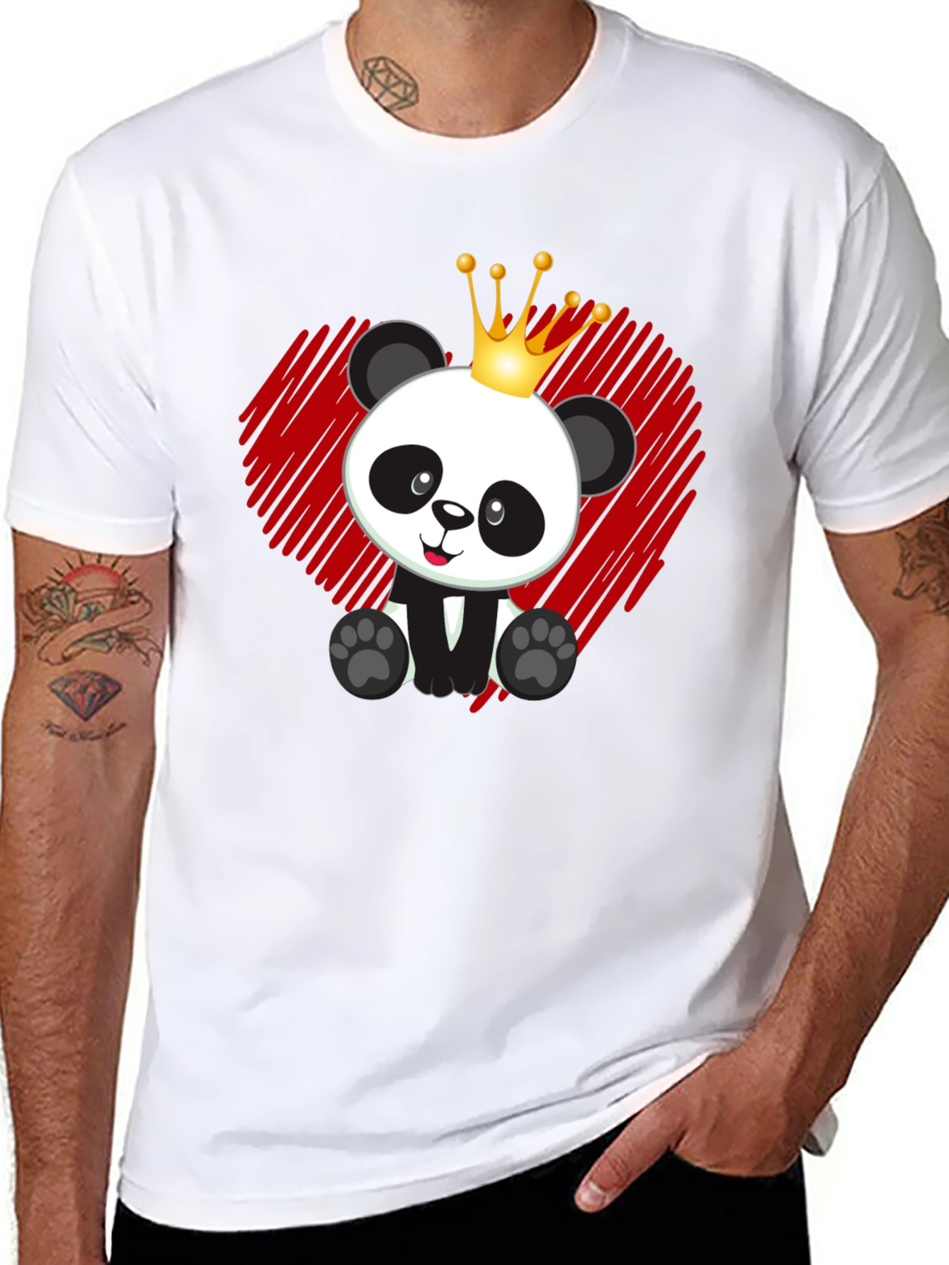 Panda King T-Shirt - Cute Bear Graphic Tee