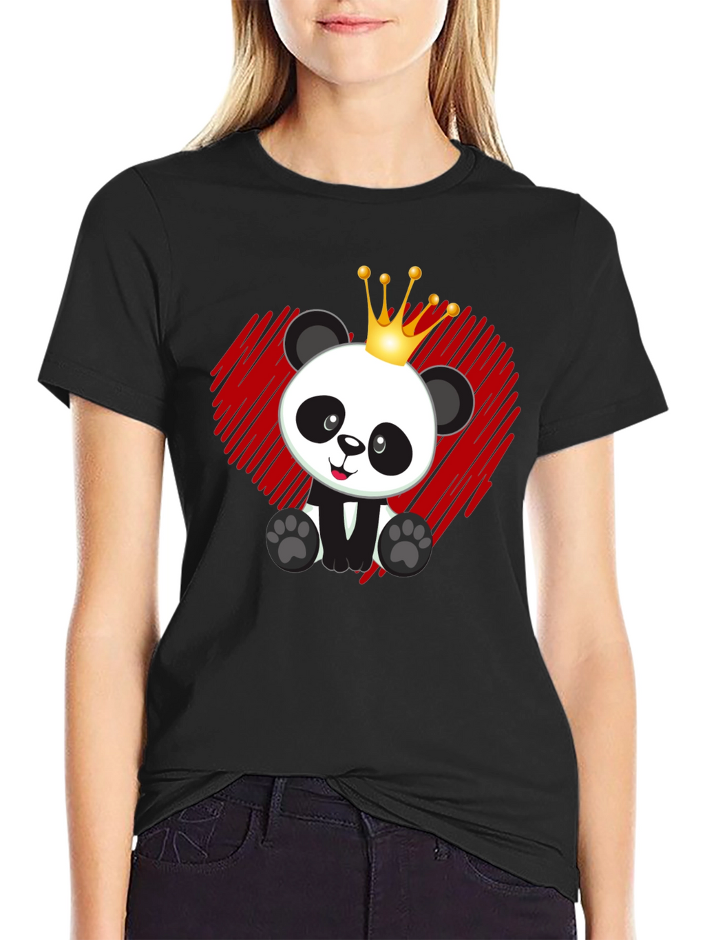Panda King T-Shirt - Cute Bear Graphic Tee