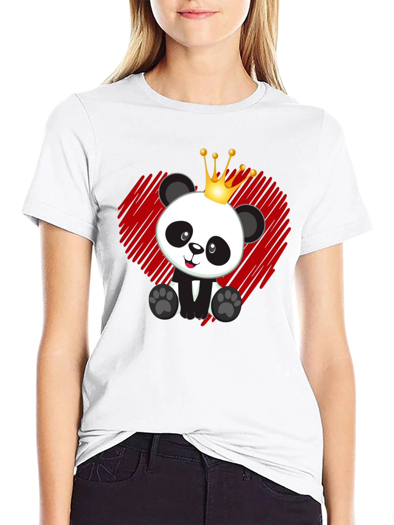 Panda King T-Shirt - Cute Bear Graphic Tee