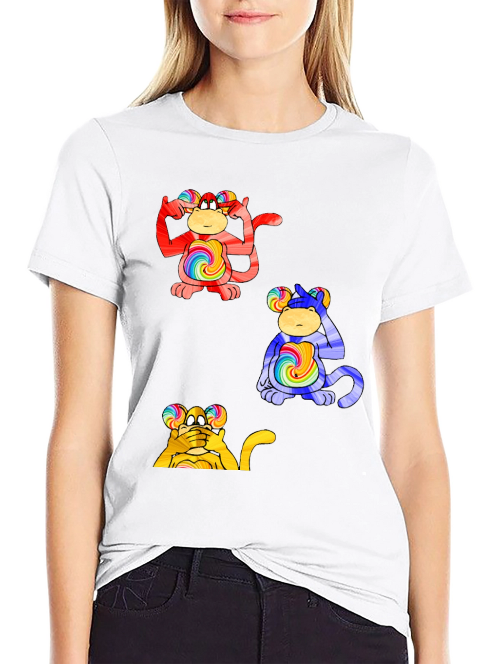 Funky Monkey Tee - Hear Think See No Evil