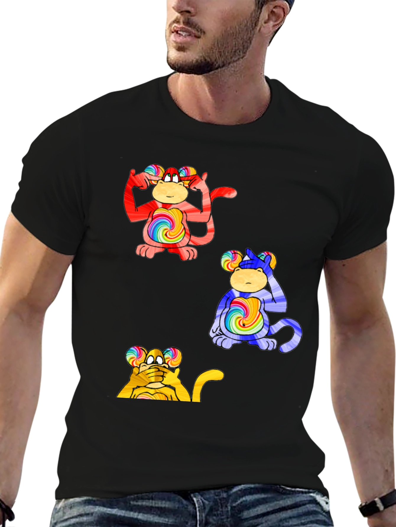 Funky Monkey Tee - Hear Think See No Evil