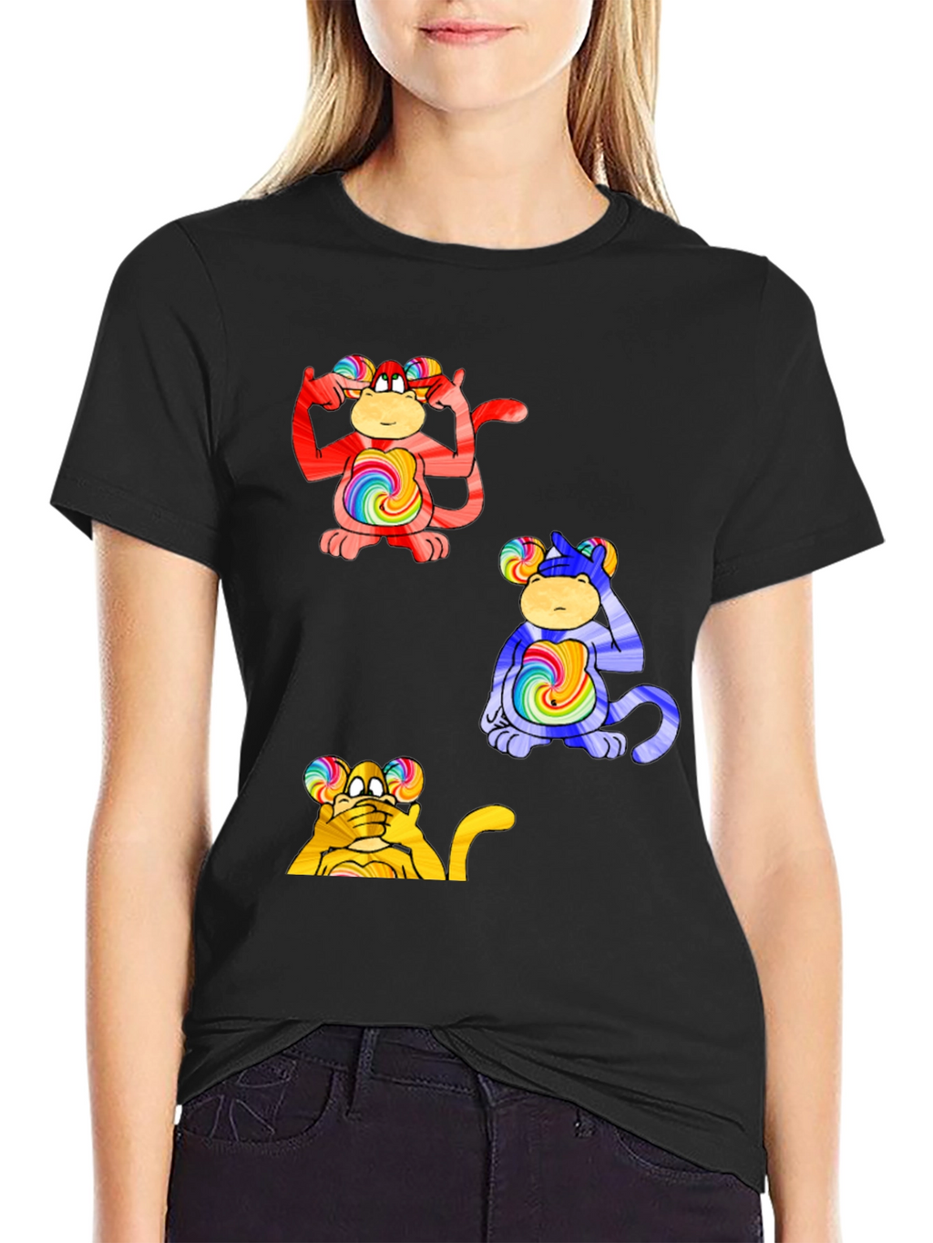 Funky Monkey Tee - Hear Think See No Evil
