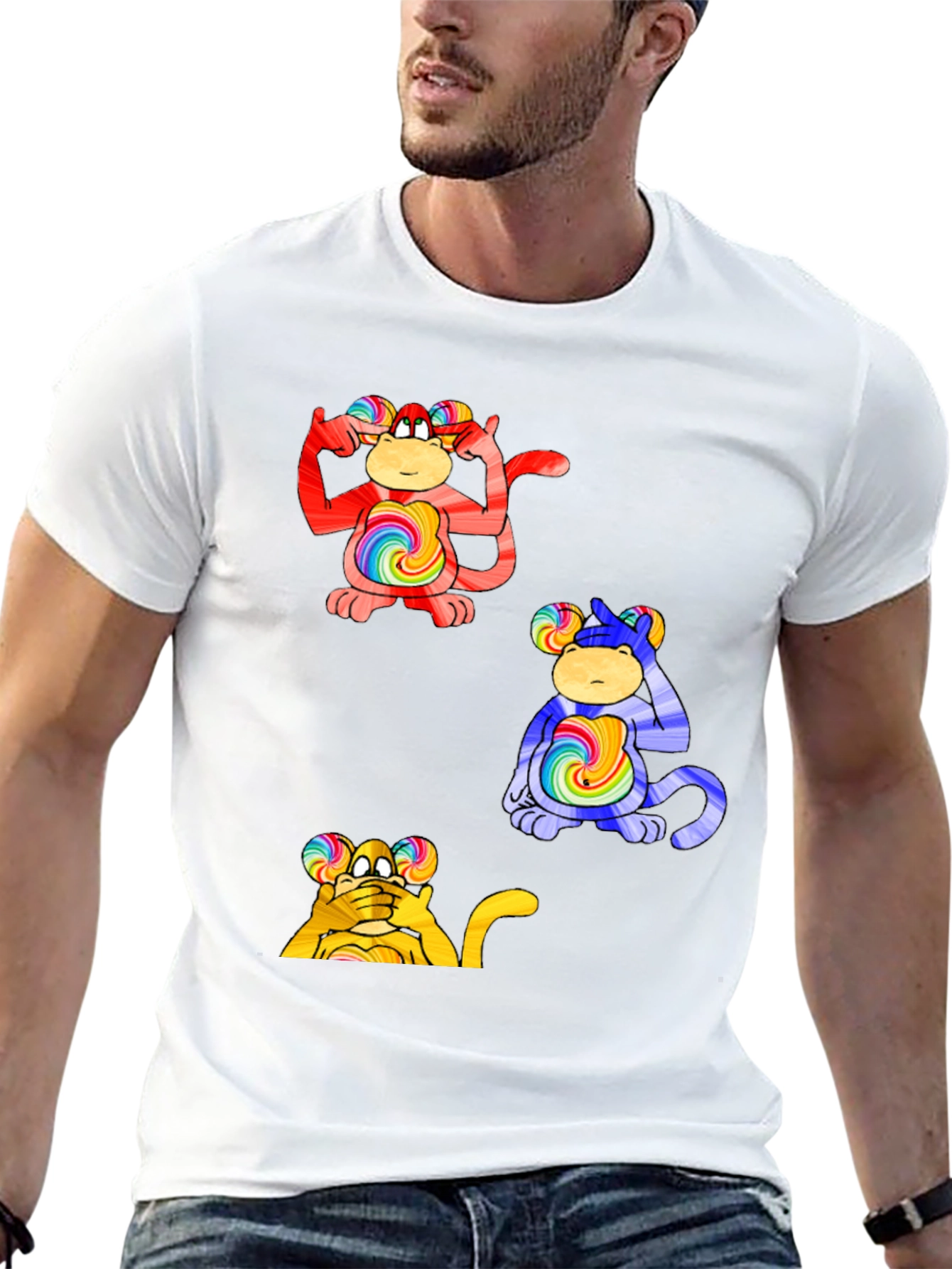 Funky Monkey Tee - Hear Think See No Evil