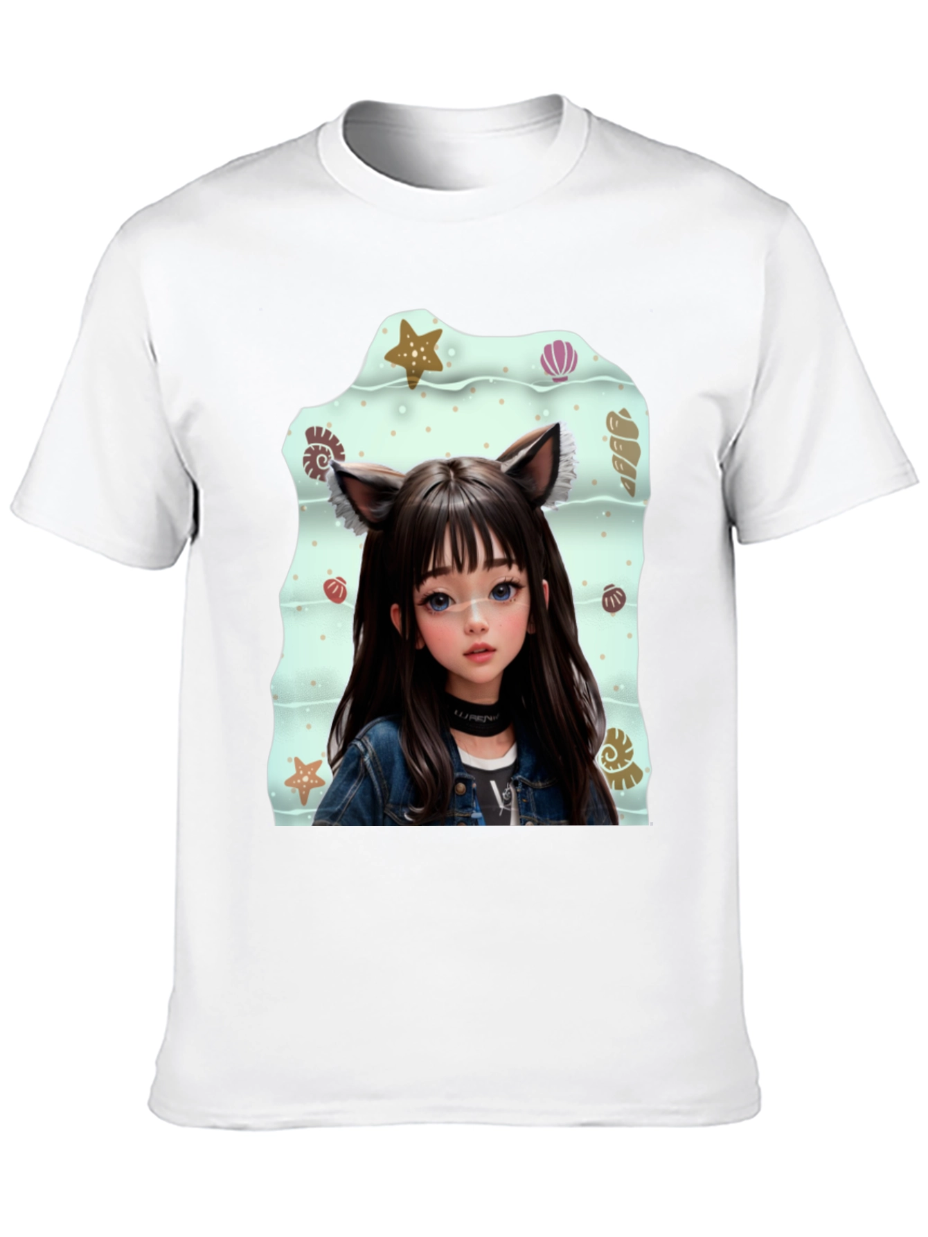 Anime Girl Graphic Black T-Shirt