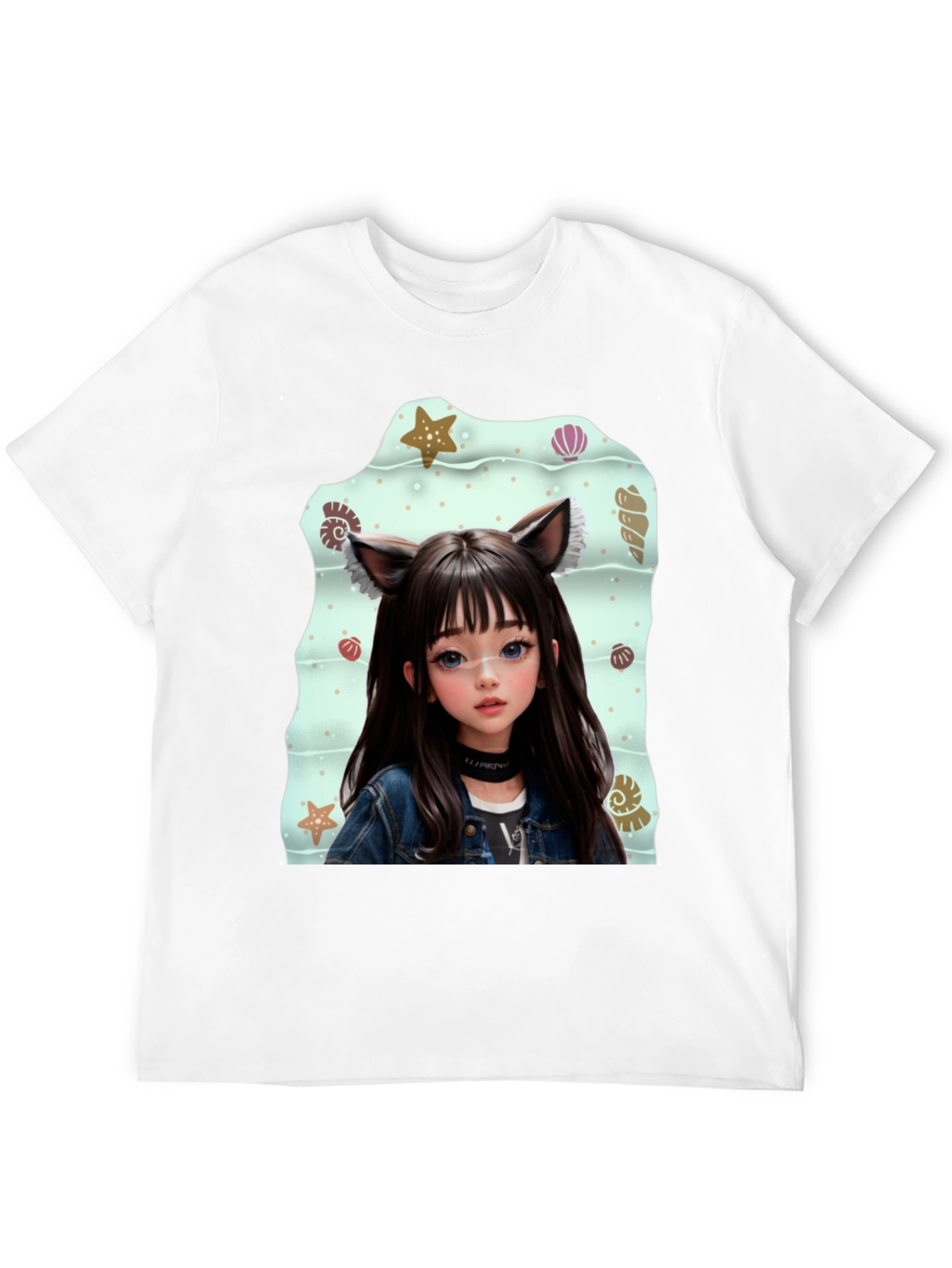 Anime Girl Graphic Black T-Shirt