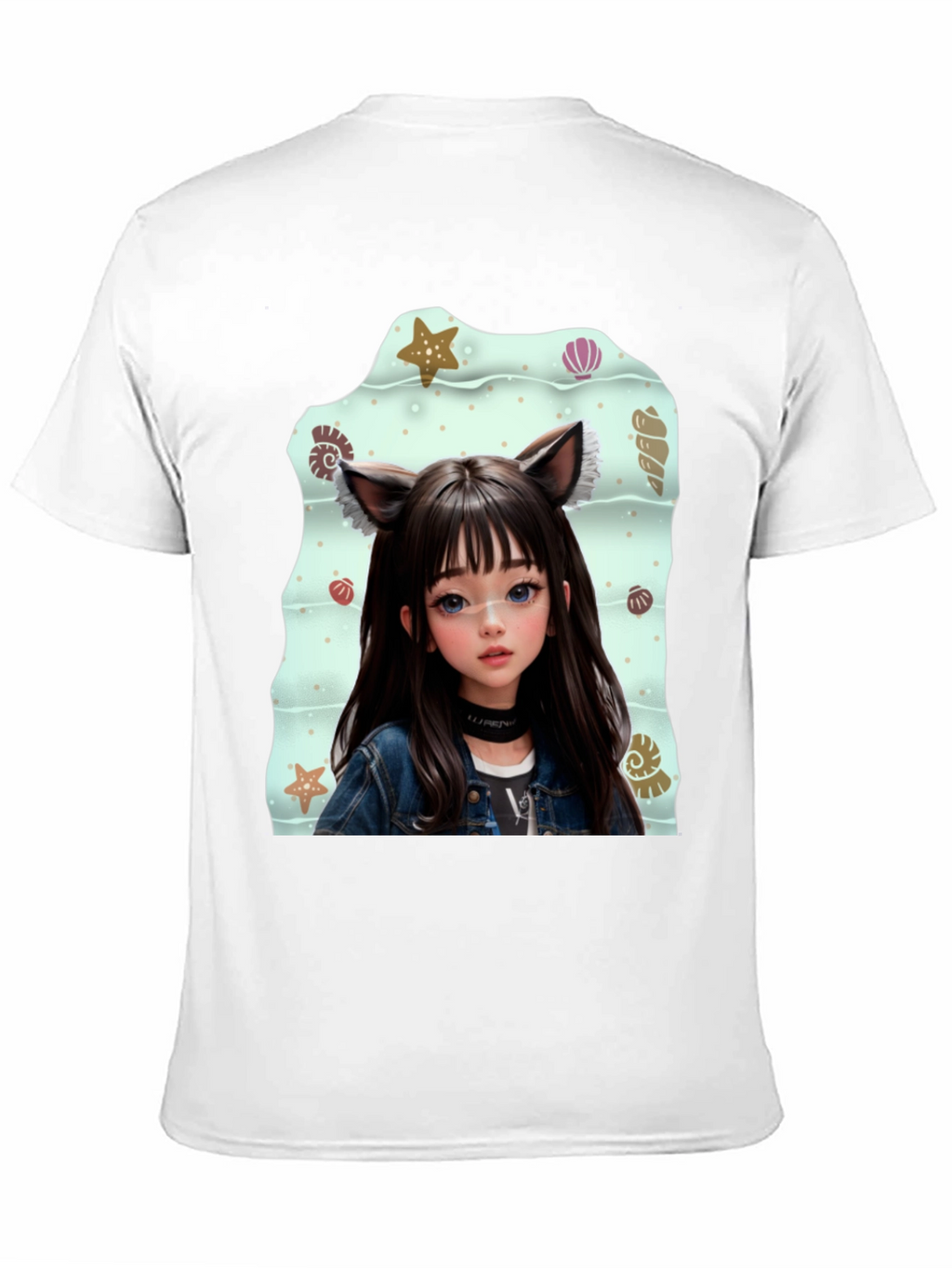 Anime Girl Graphic Black T-Shirt