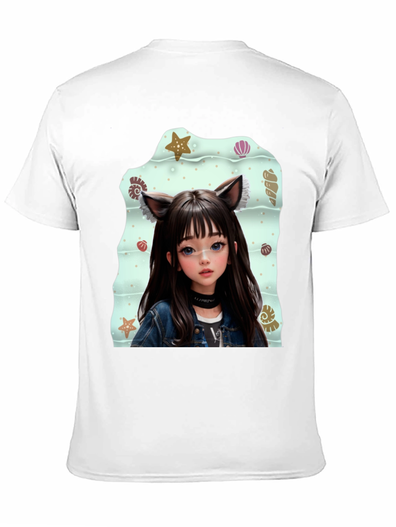 Anime Girl Graphic Black T-Shirt