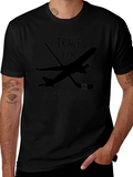 I Travel For Hockey Sports Black T-Shirt