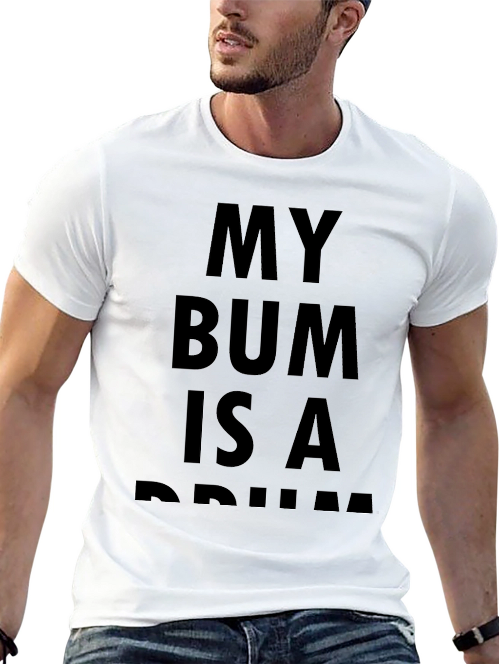 My Bum Is A Drum Black T-Shirt