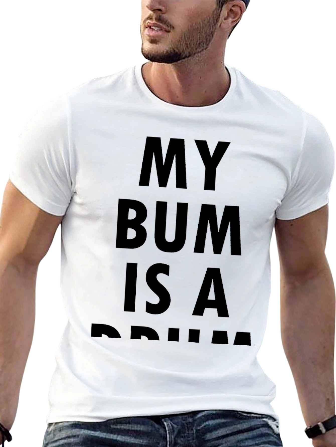 My Bum Is A Drum Black T-Shirt