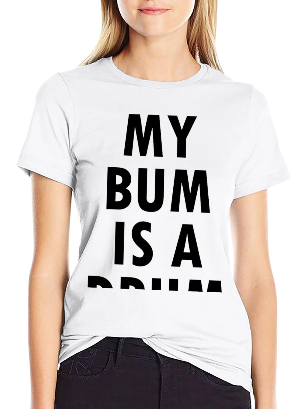 My Bum Is A Drum Black T-Shirt