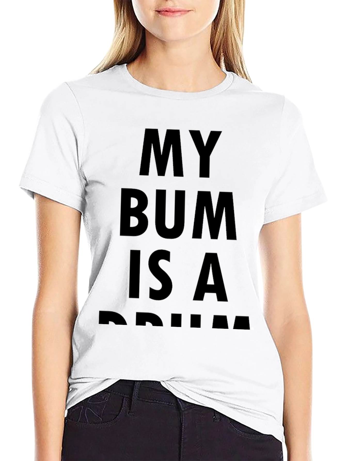 My Bum Is A Drum Black T-Shirt