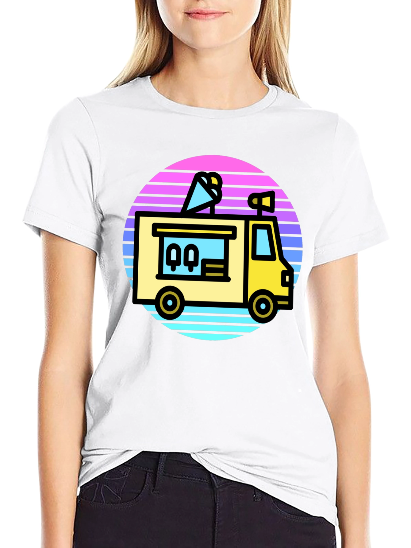 Retro Ice Cream Truck Graphic Tee