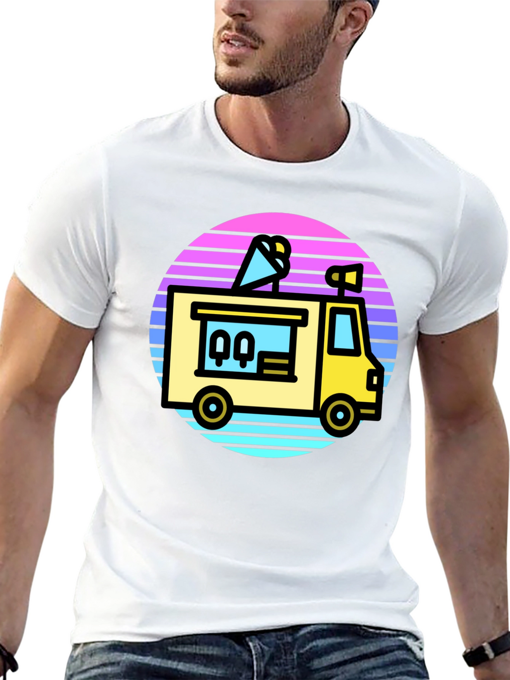 Retro Ice Cream Truck Graphic Tee