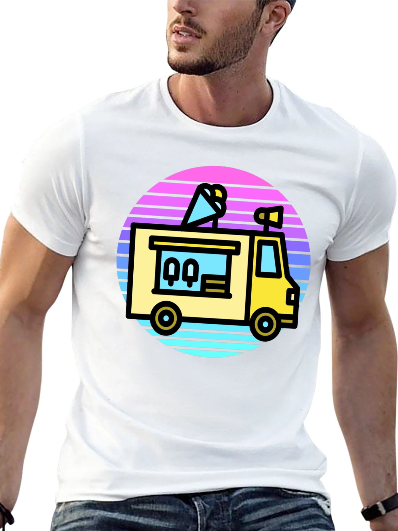 Retro Ice Cream Truck Graphic Tee